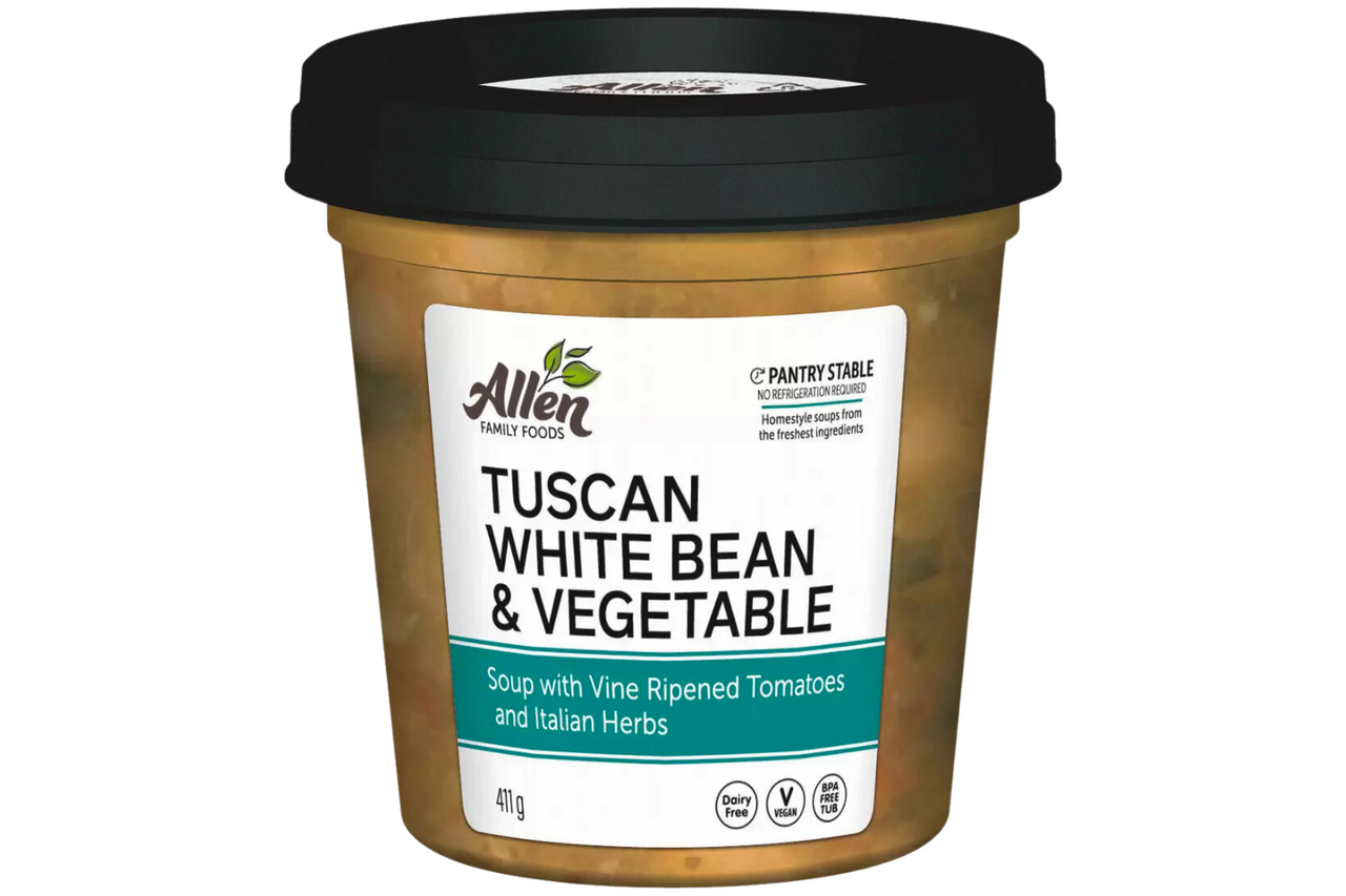 Allen Family Foods Tuscan White Bean & Vegetable Soup Vegan 411g